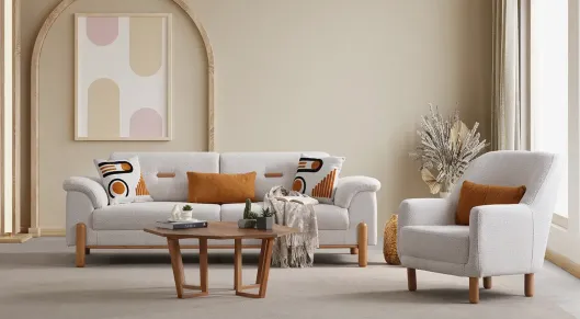 Product img 2, Prag Ahşap Ayaklı Bohem Koltuk Takımı